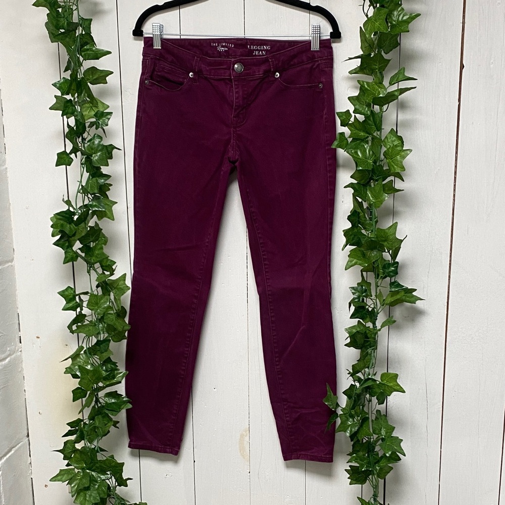 The Limited Women's Burgundy Skinny Jeans